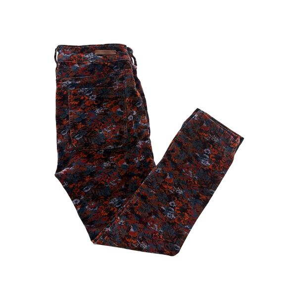 Pilcro Velvet Multicolor Floral Skinny Pants Anthropologie Women’s 4 / 27 - Picture 2 of 13